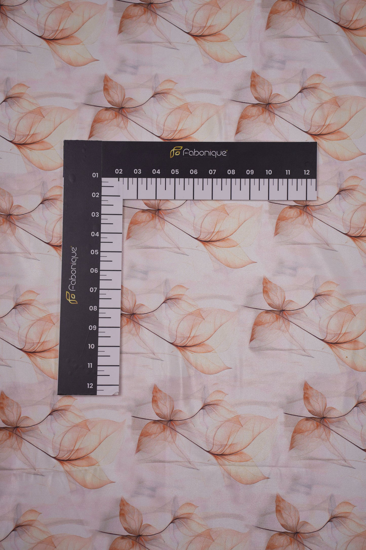 Whispering Veins Botanical Silk Crepe Printed Fabric