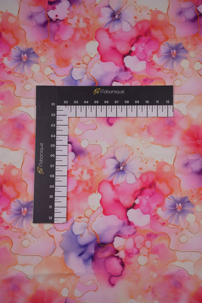Dream Drizzle Abstract Printed Muslin Fabric