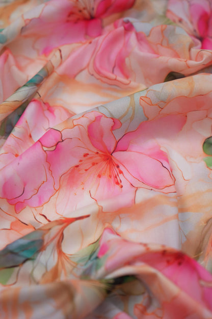 Gulzareen Soft Floral Muslin Fabric