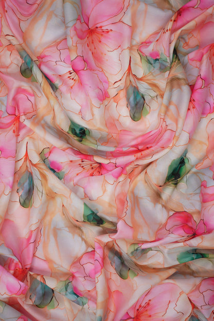 Gulzareen Soft Floral Muslin Fabric