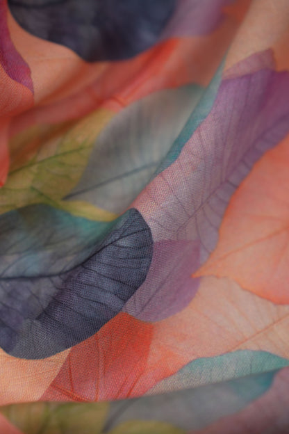 Botanic Rustle Leaf Linen Fabric