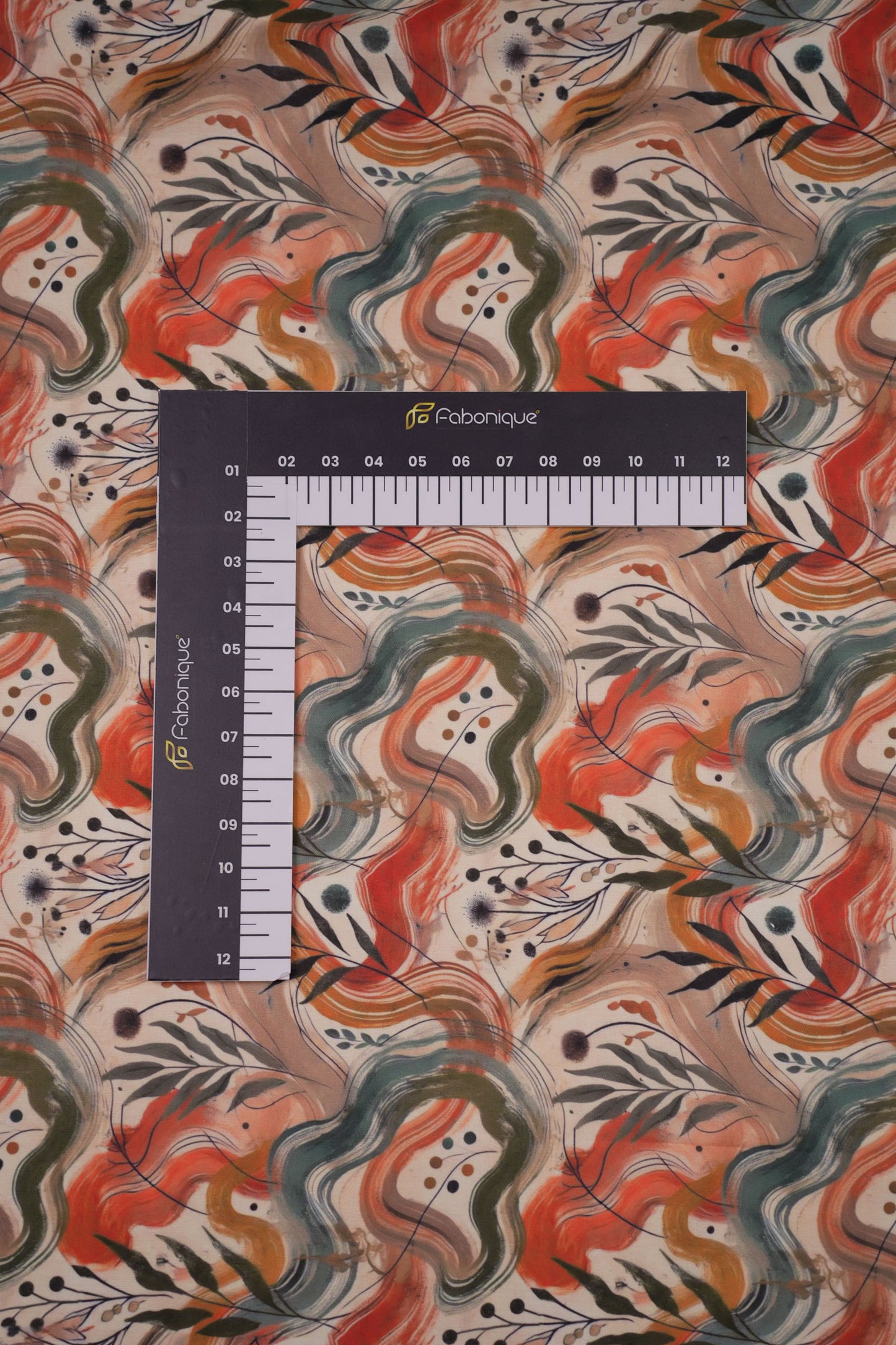 EarthTone Abstract Linen Fabric