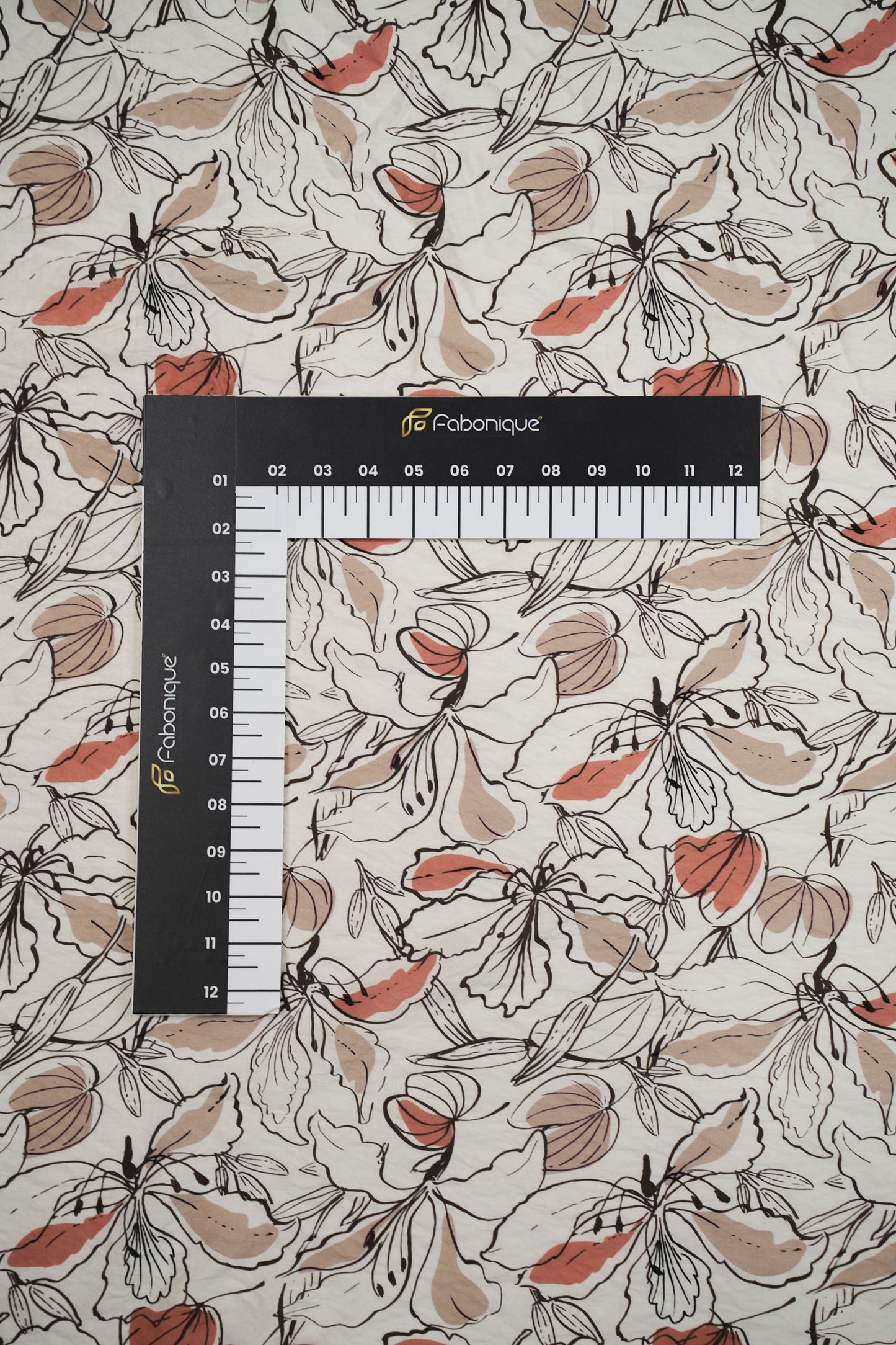 Vintage Garden Viscose Nylon Printed Fabric