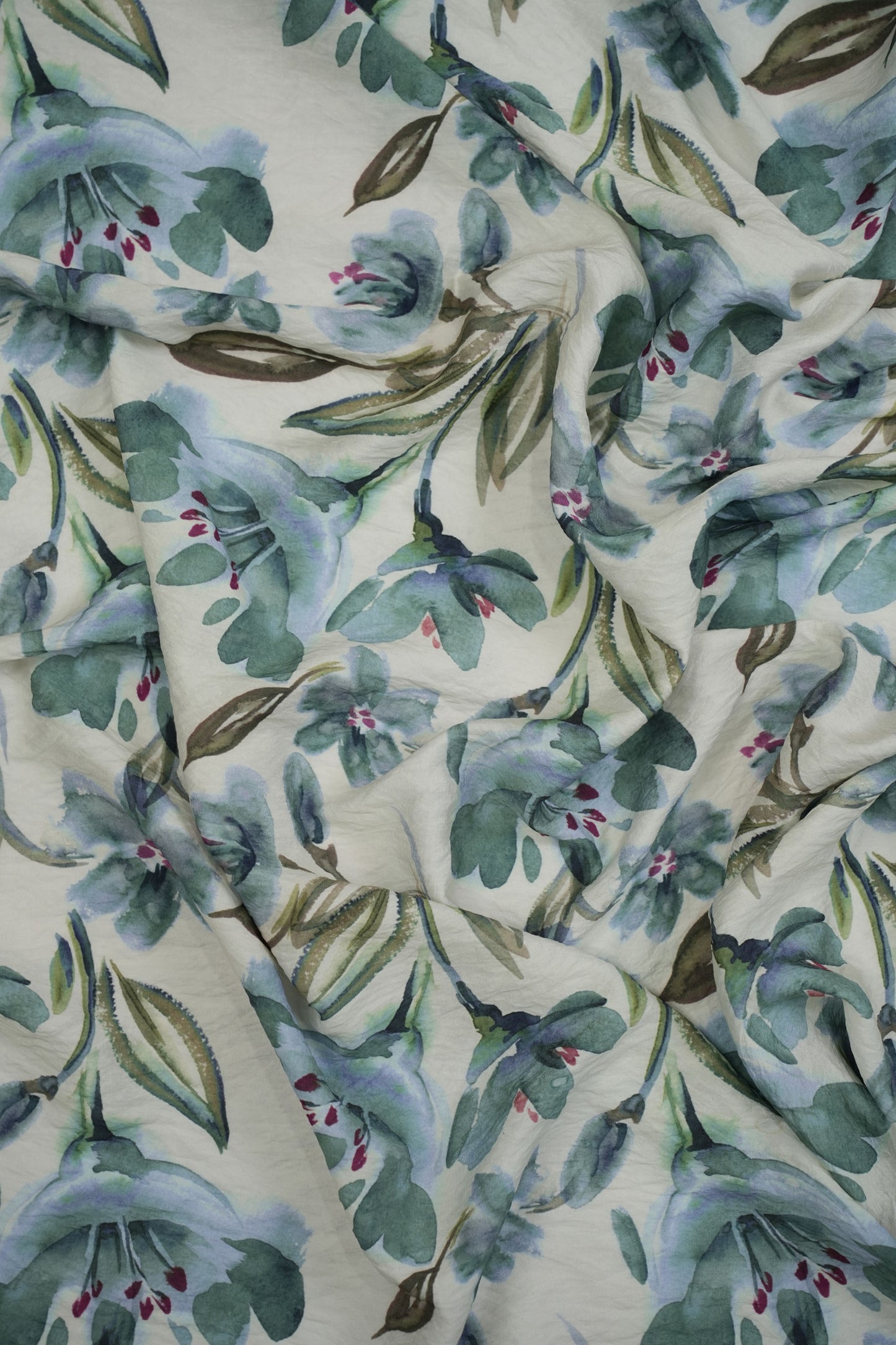 Crimson Grace Watercolor Floral Viscose Nylon Fabric