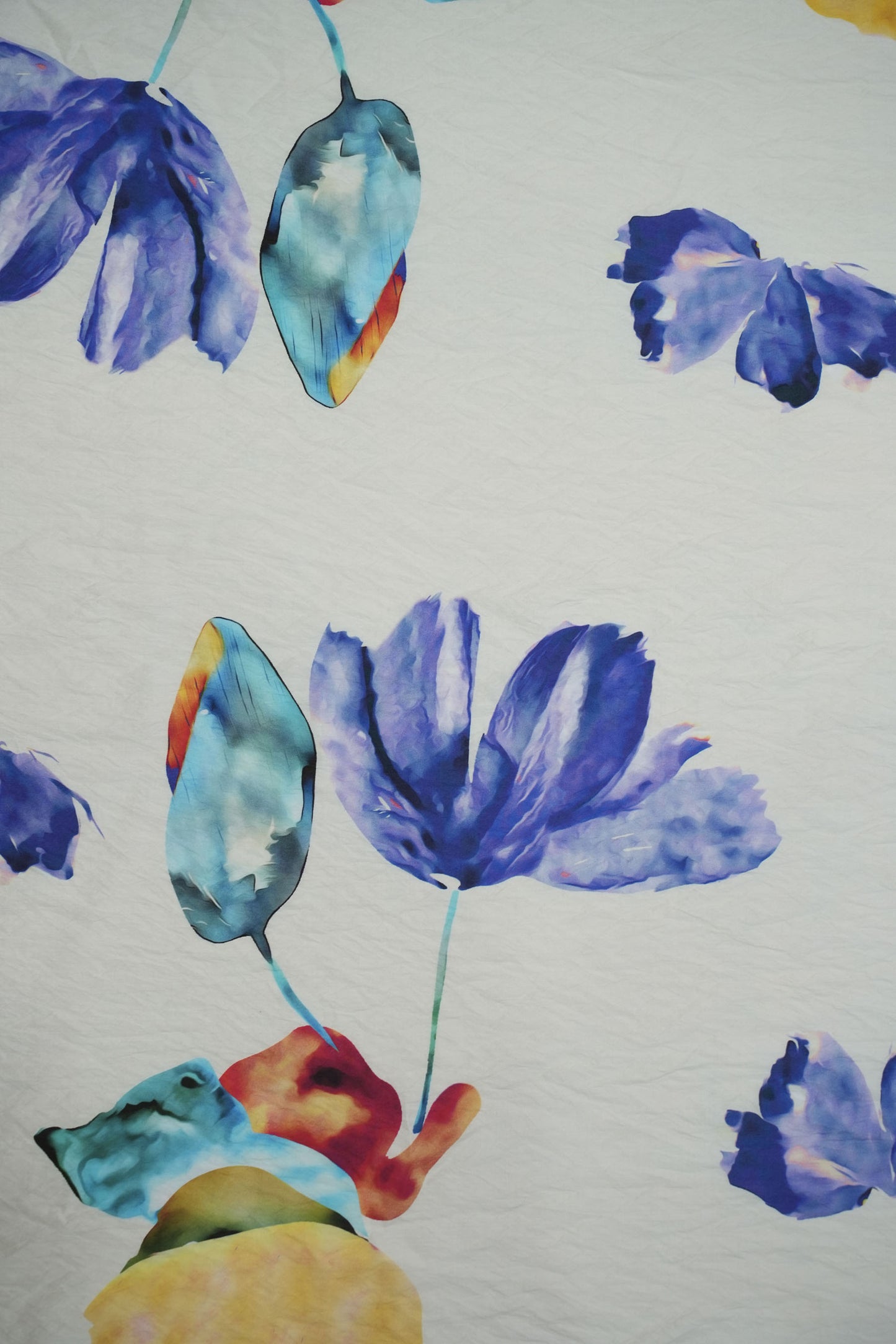 Nature’s Melody Leaf Print Viscose Blend Fabric