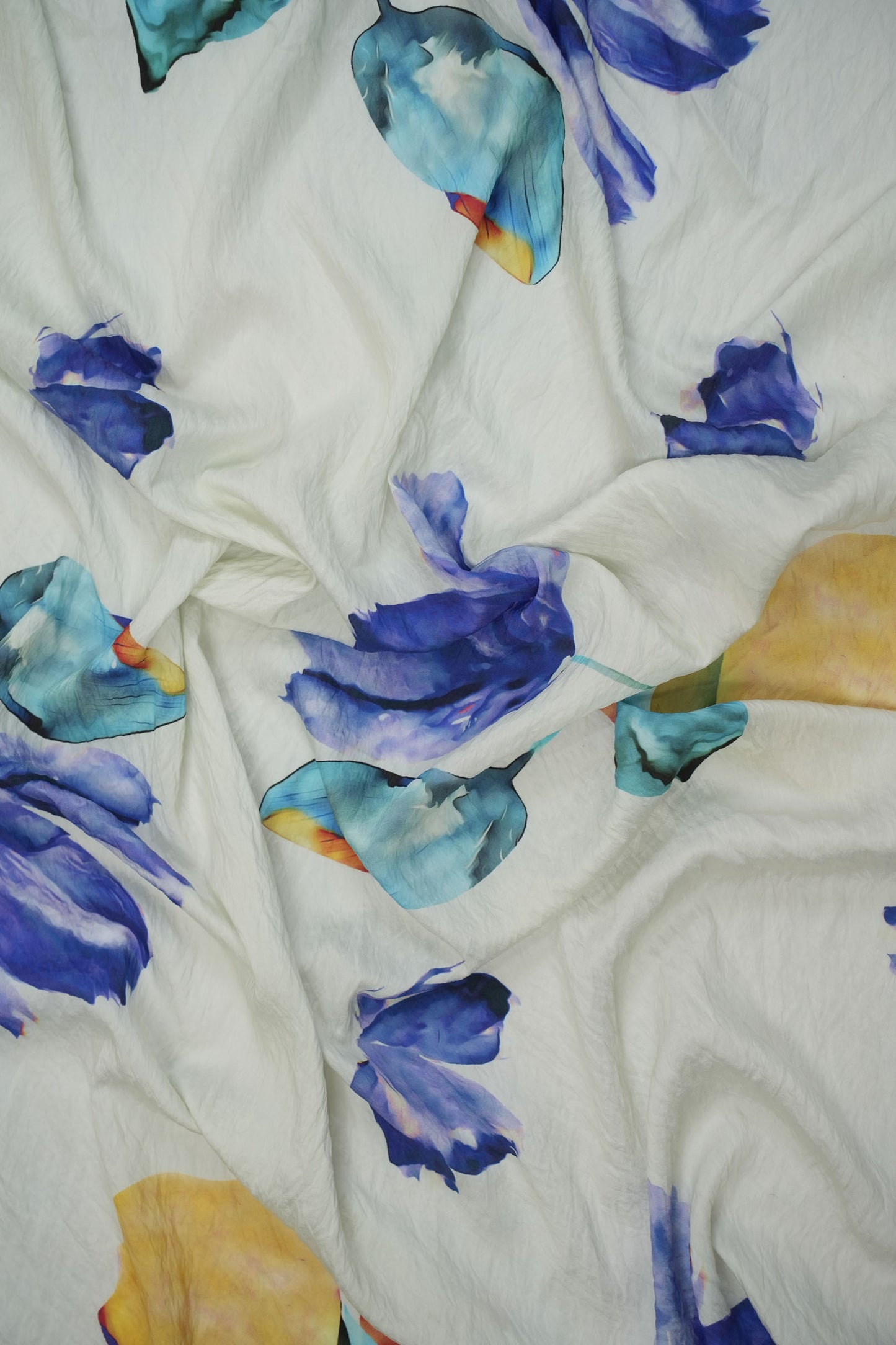Nature’s Melody Leaf Print Viscose Blend Fabric