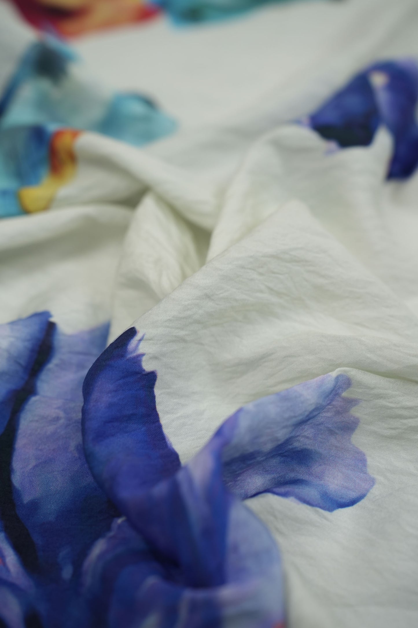 Nature’s Melody Leaf Print Viscose Blend Fabric