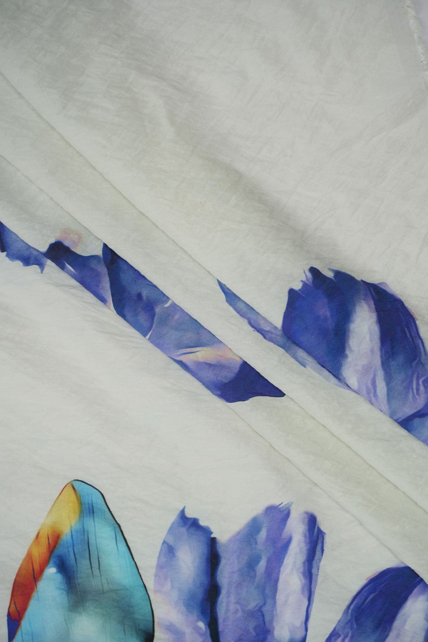 Nature’s Melody Leaf Print Viscose Blend Fabric