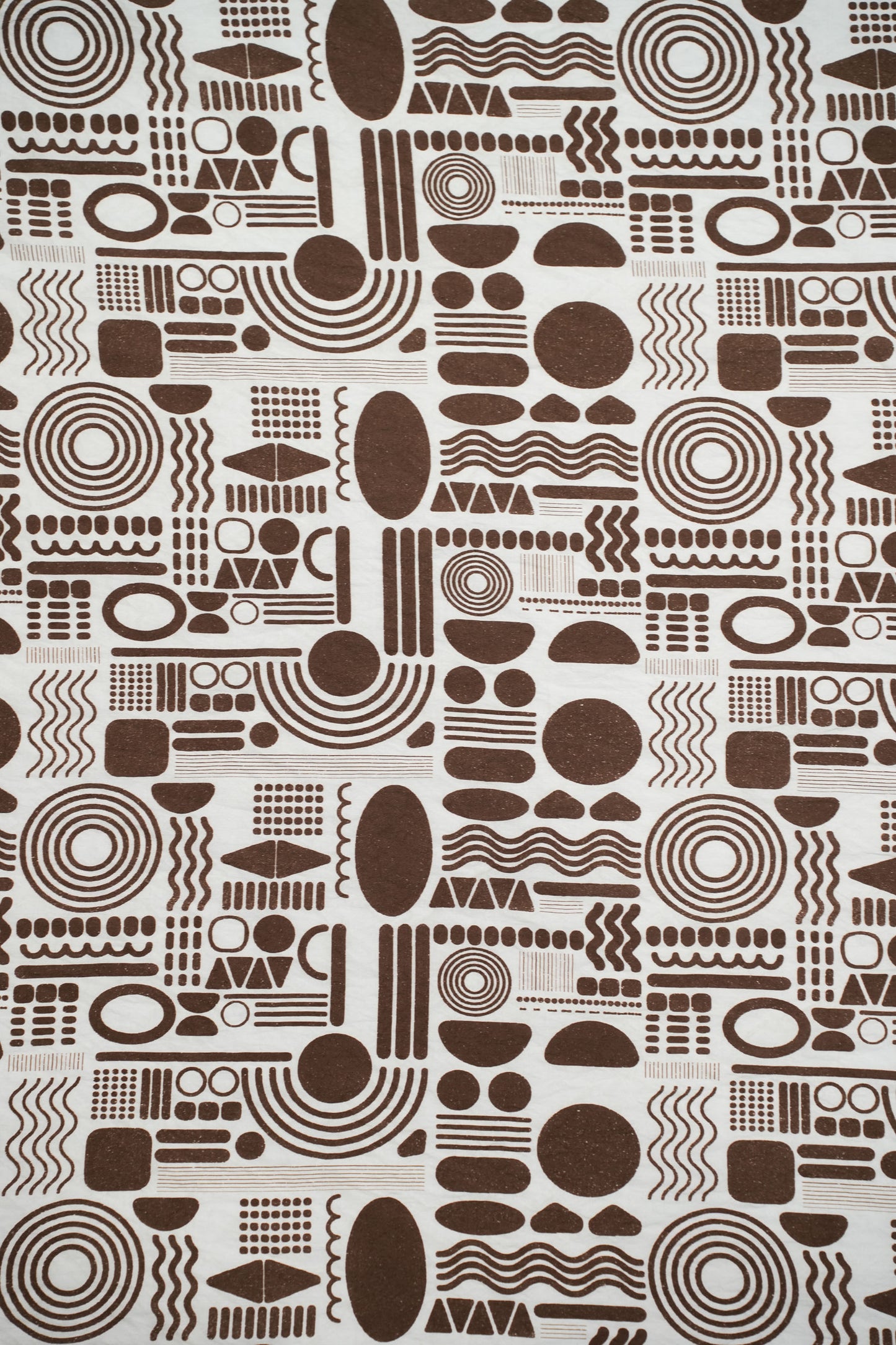Tribal Mosaic Abstract Viscose Blend Fabric