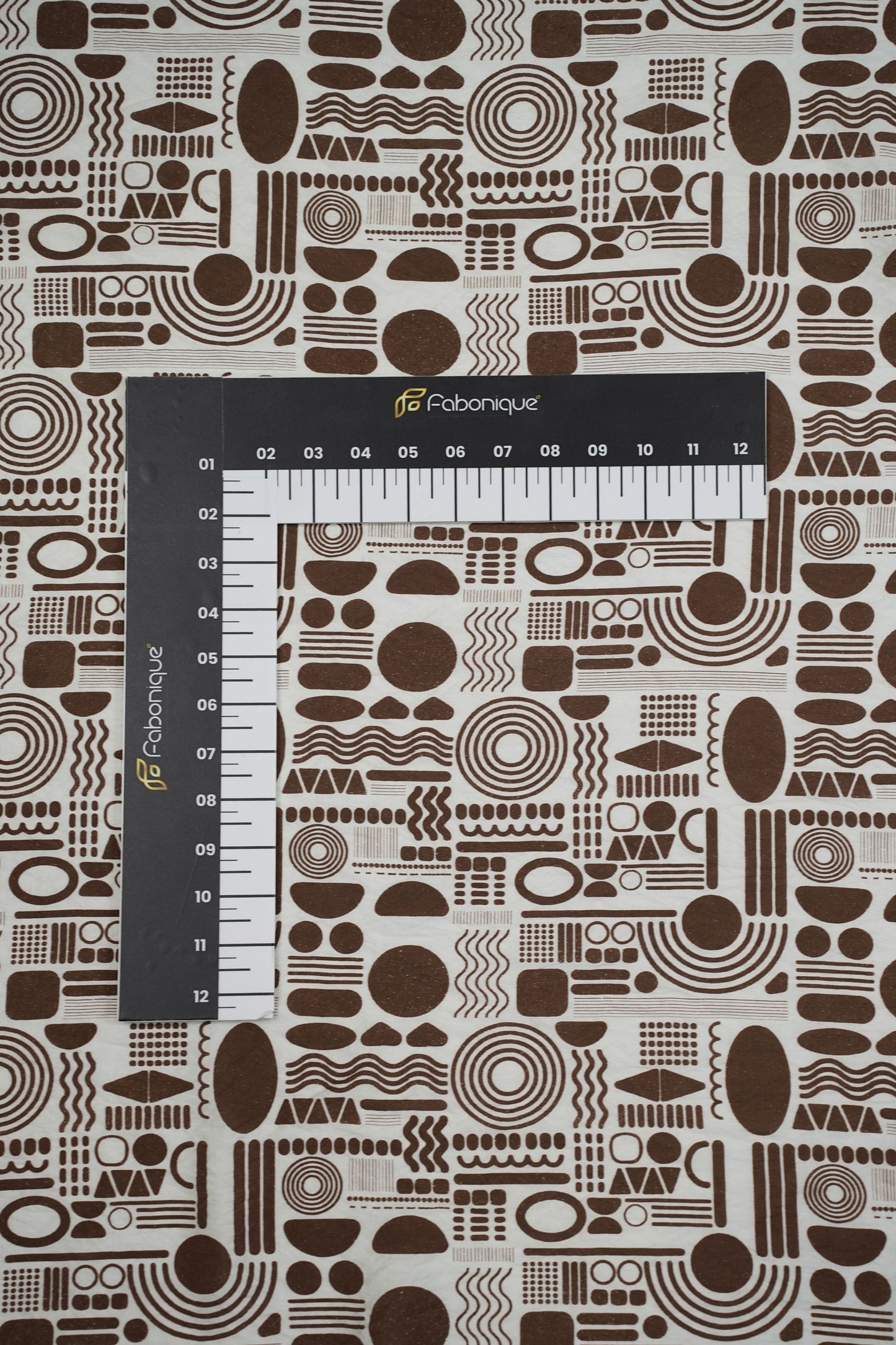 Tribal Mosaic Abstract Viscose Blend Fabric