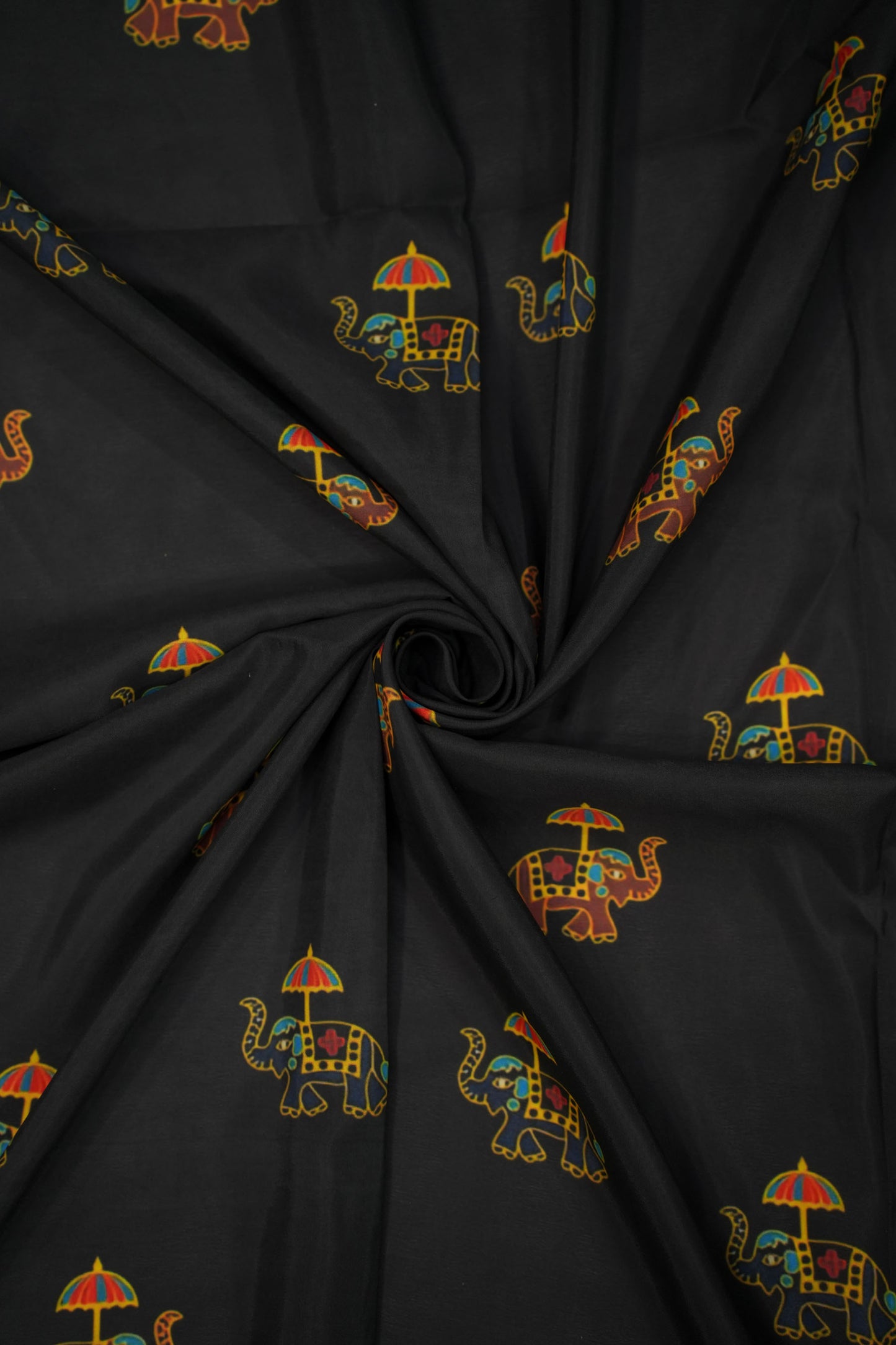 Midnight Peacock Muslin Fabric