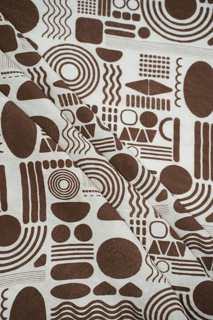 Tribal Mosaic Abstract Viscose Blend Fabric
