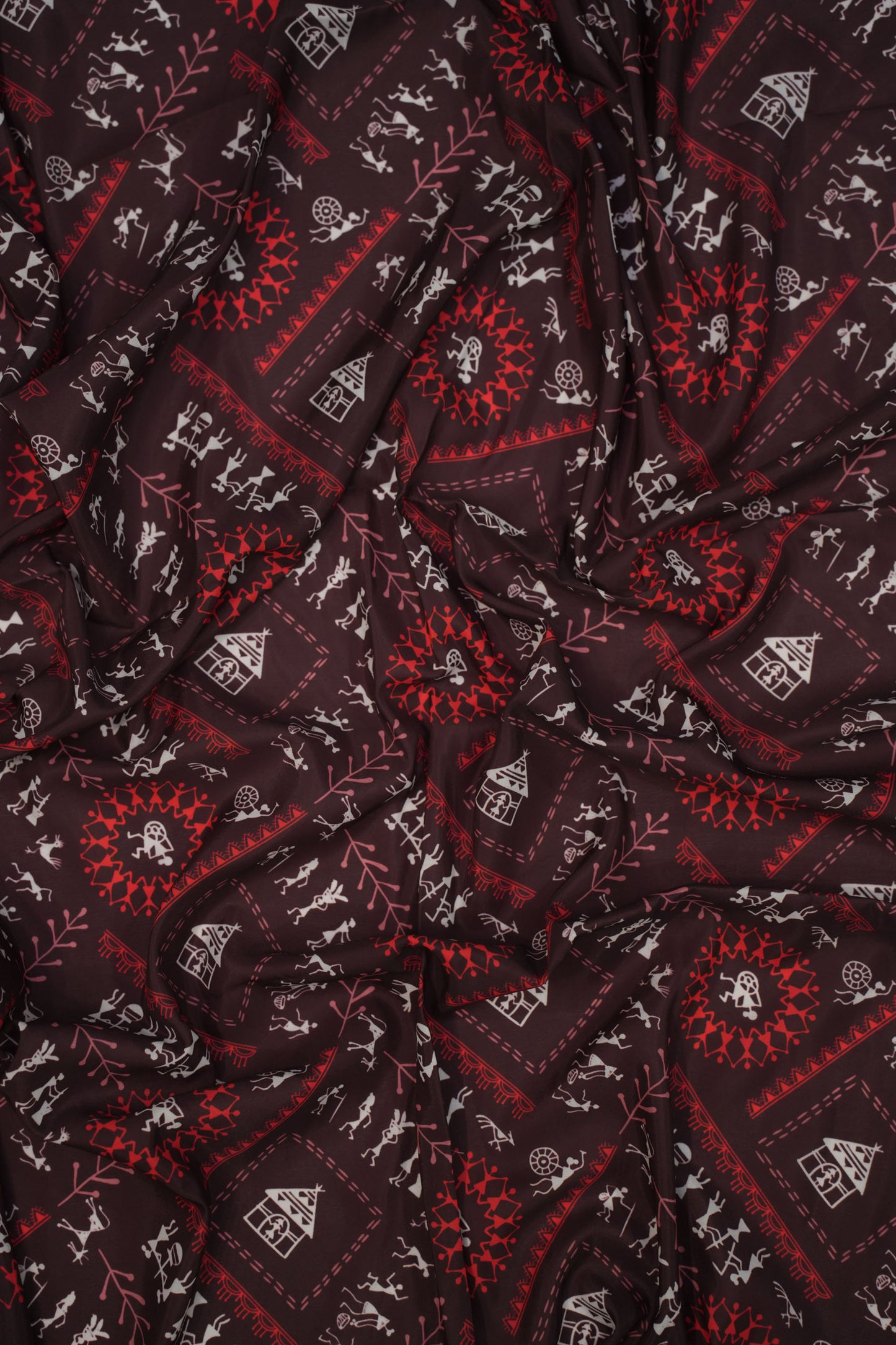 Rustic Warli Muslin Fabric