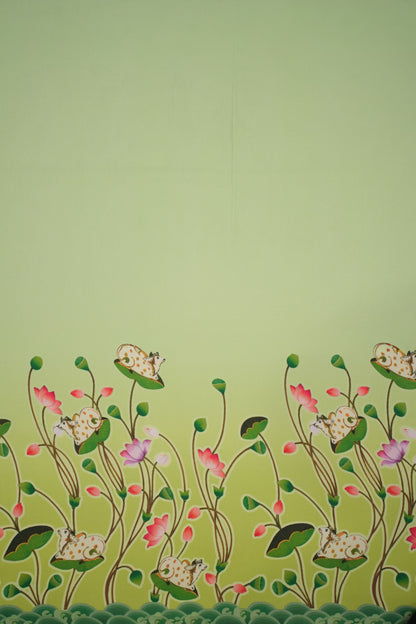 Pastel Lotus Cow Muslin Fabric