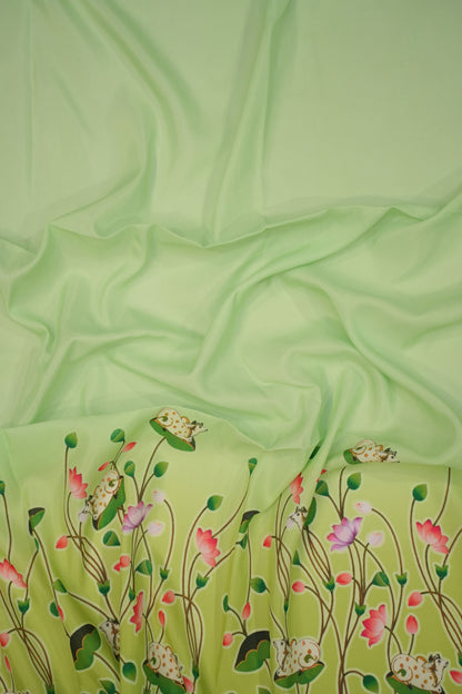 Pastel Lotus Cow Muslin Fabric