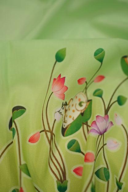 Pastel Lotus Cow Muslin Fabric