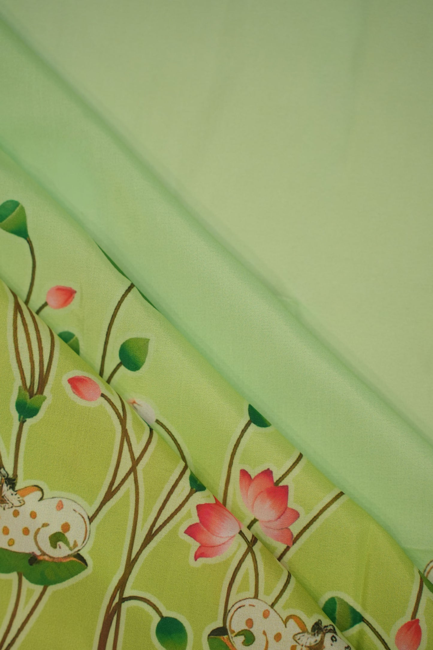 Pastel Lotus Cow Muslin Fabric