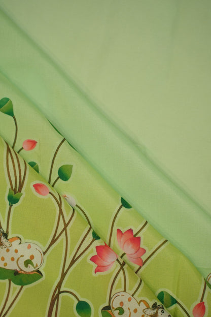 Pastel Lotus Cow Muslin Fabric