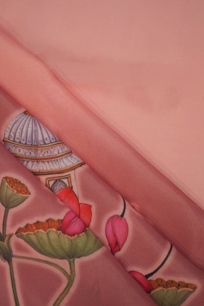 Divine Lotus Cowscape Muslin Fabric