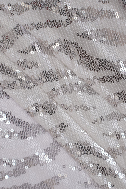 Zebra Luxe Sequins Glam Viscose Georgette Fabric