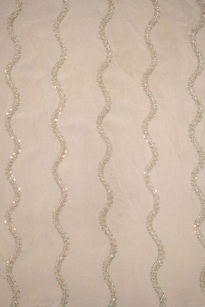 Waves of Elegance Iridescent Sequin Tissue Fabric