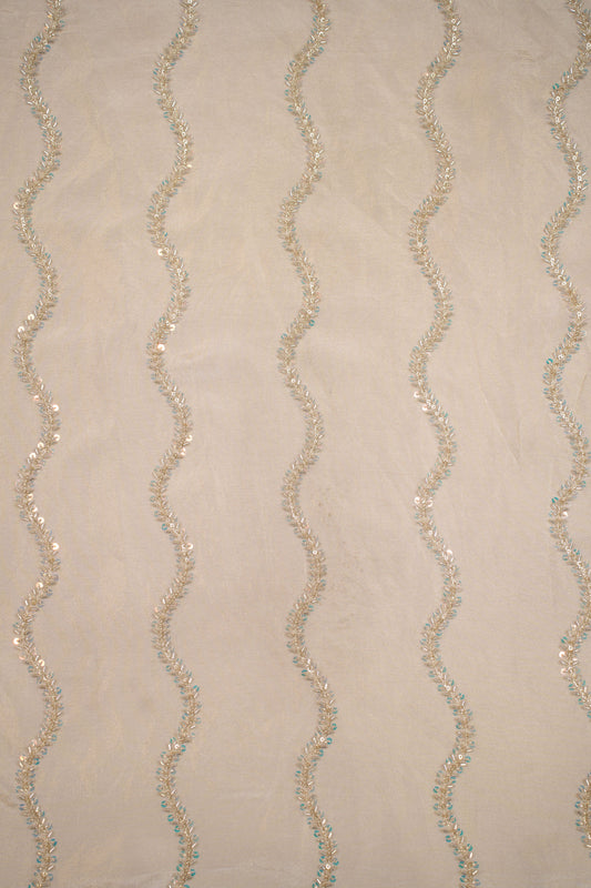 Waves of Elegance Iridescent Sequin Tissue Fabric