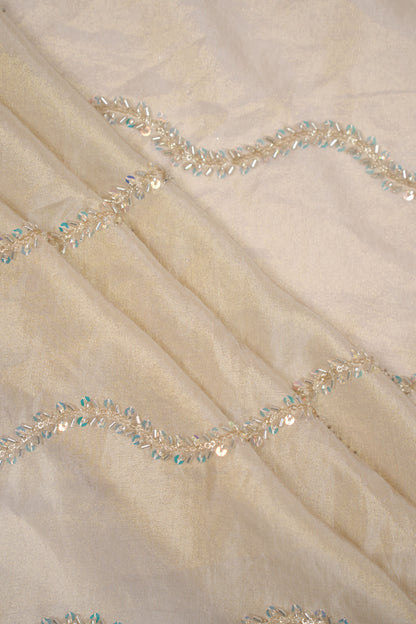 Waves of Elegance Iridescent Sequin Tissue Fabric