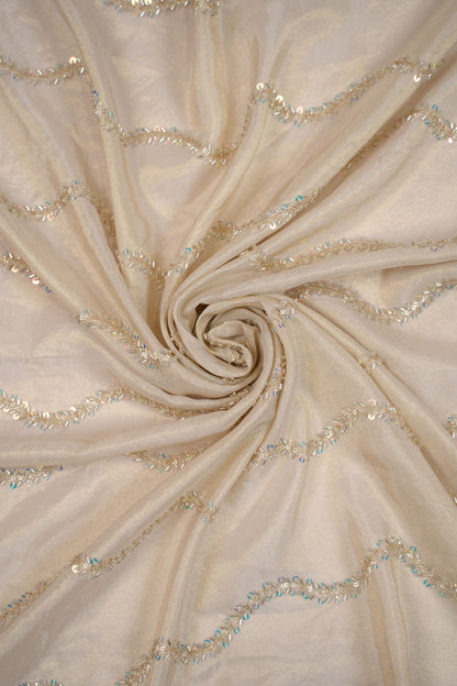 Waves of Elegance Iridescent Sequin Tissue Fabric