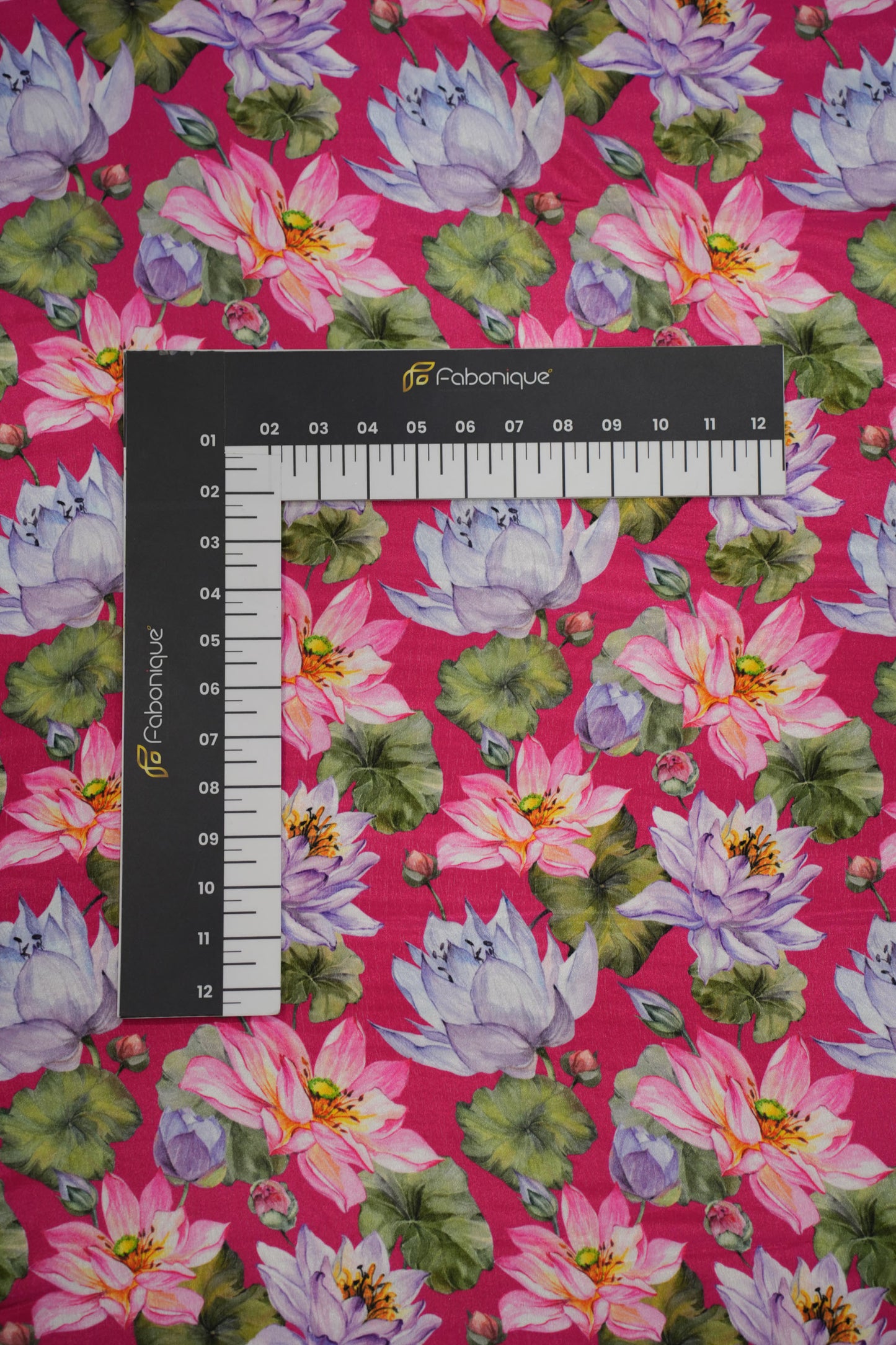 Fuchsia Lotus Crepe Silk Fabric