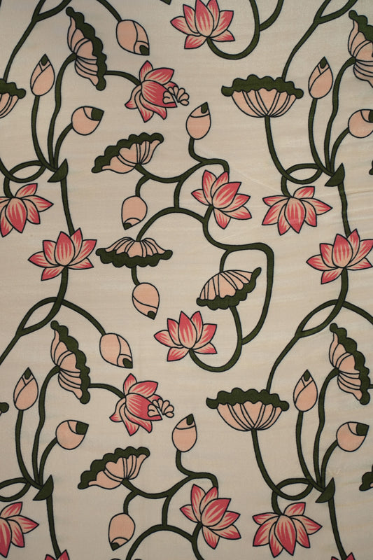 Sage Lotus Crepe Silk Fabric