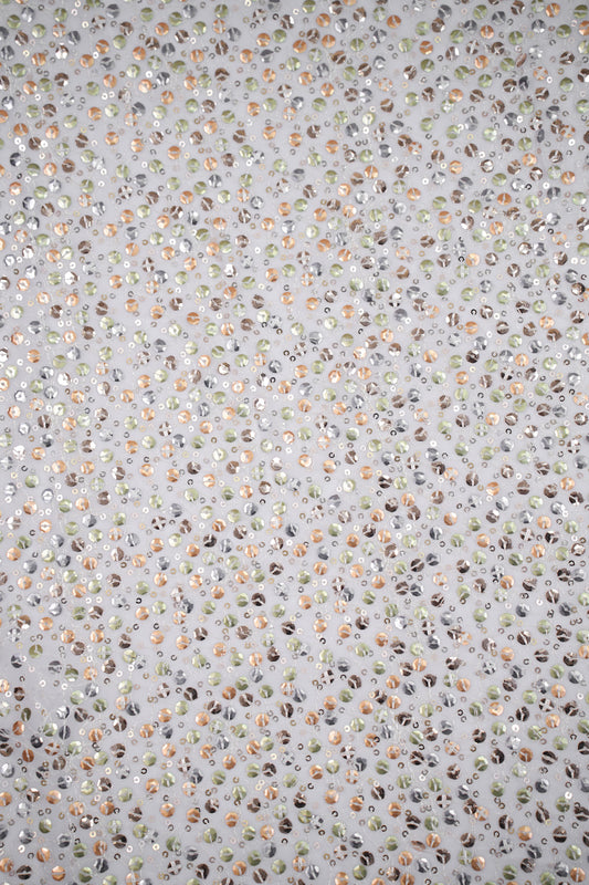 Celestial Spark Multitone Sequin Viscose Georgette Fabric