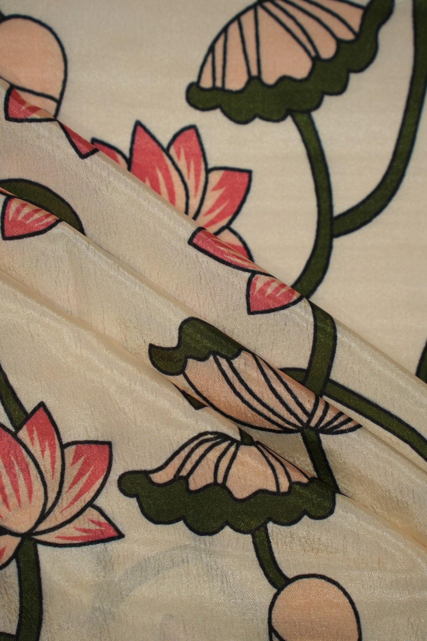 Sage Lotus Crepe Silk Fabric