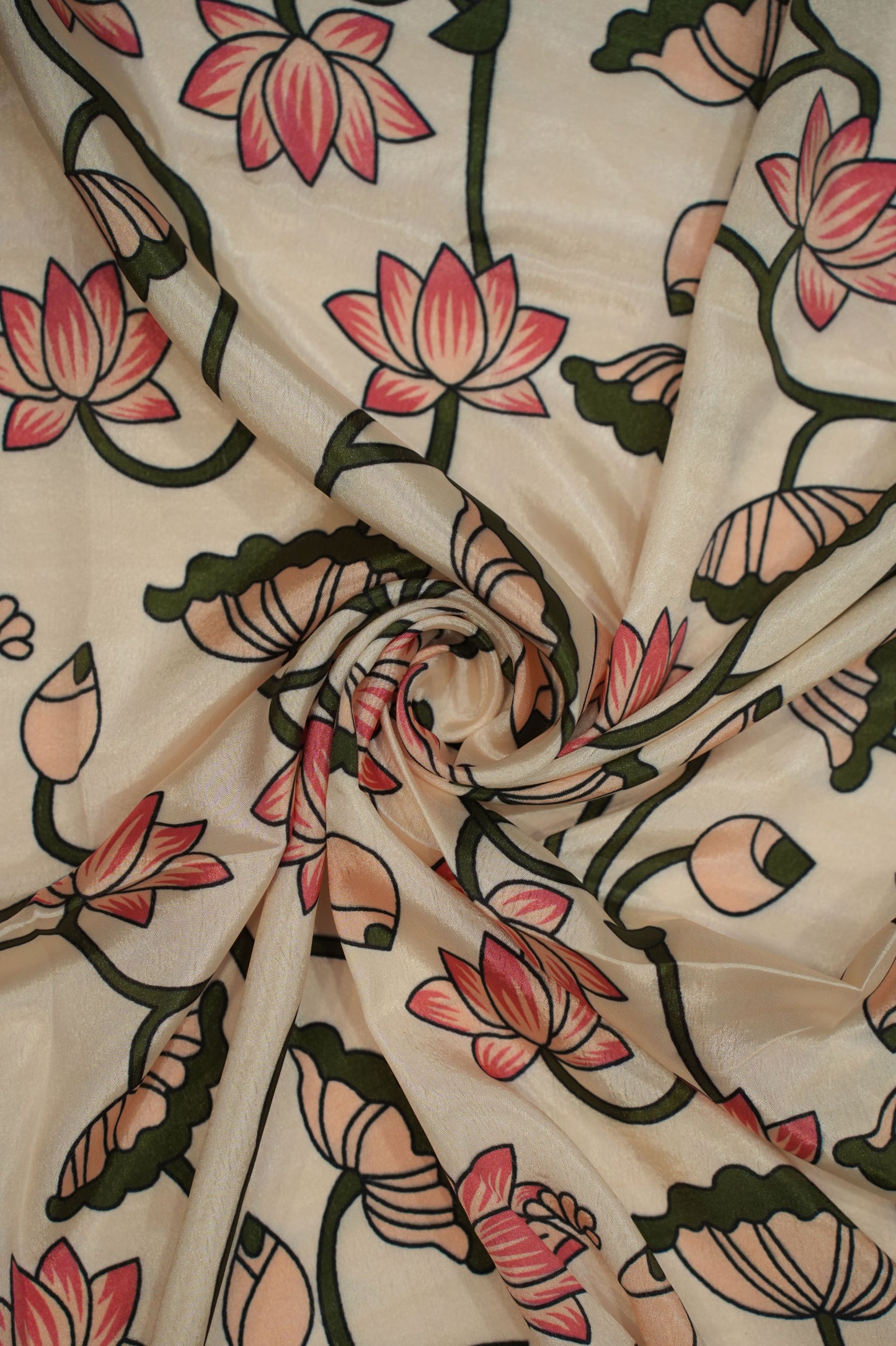 Sage Lotus Crepe Silk Fabric