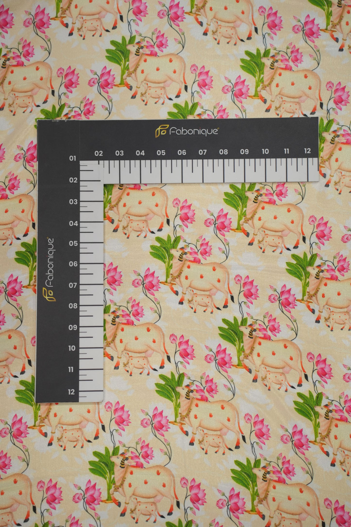 Serene Kamdhenu Lotus Crepe Silk Fabric