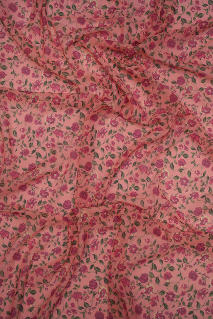 Crimson Petal Blush Georgette