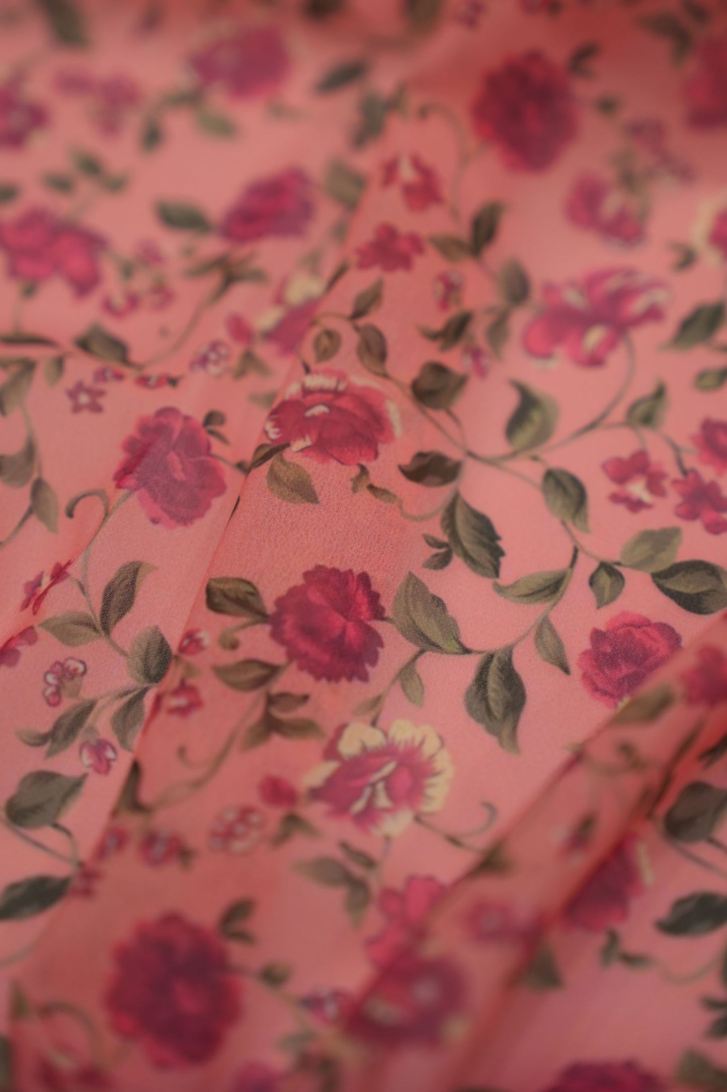 Crimson Petal Blush Georgette