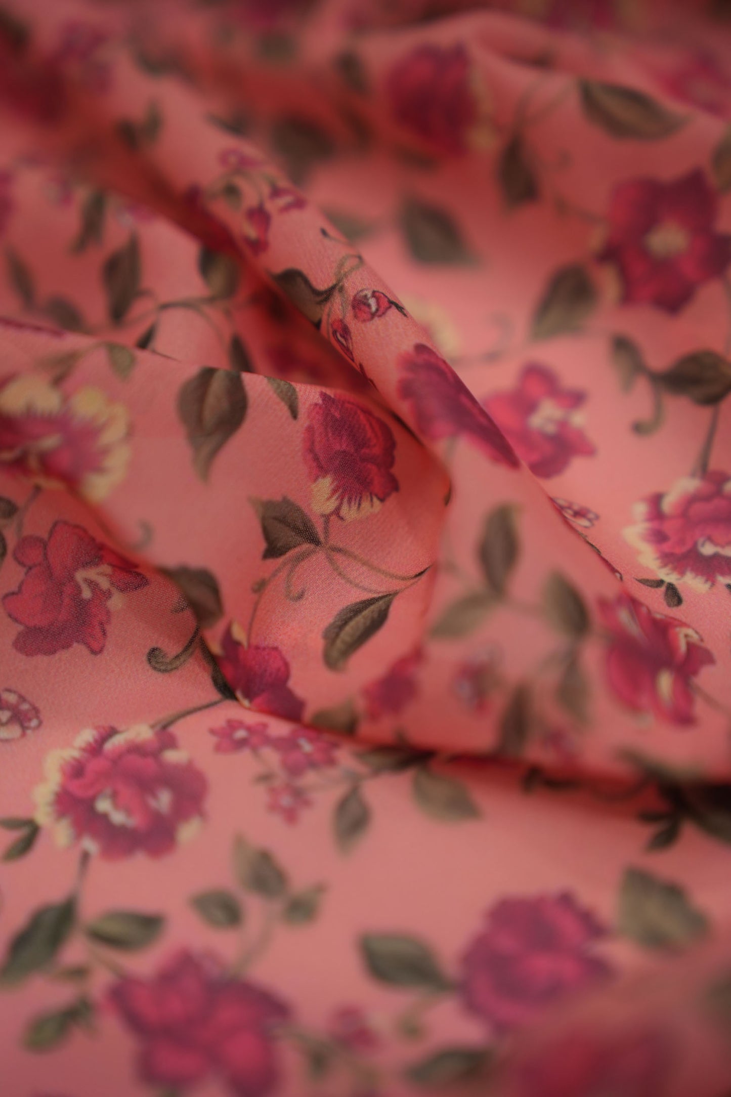 Crimson Petal Blush Georgette