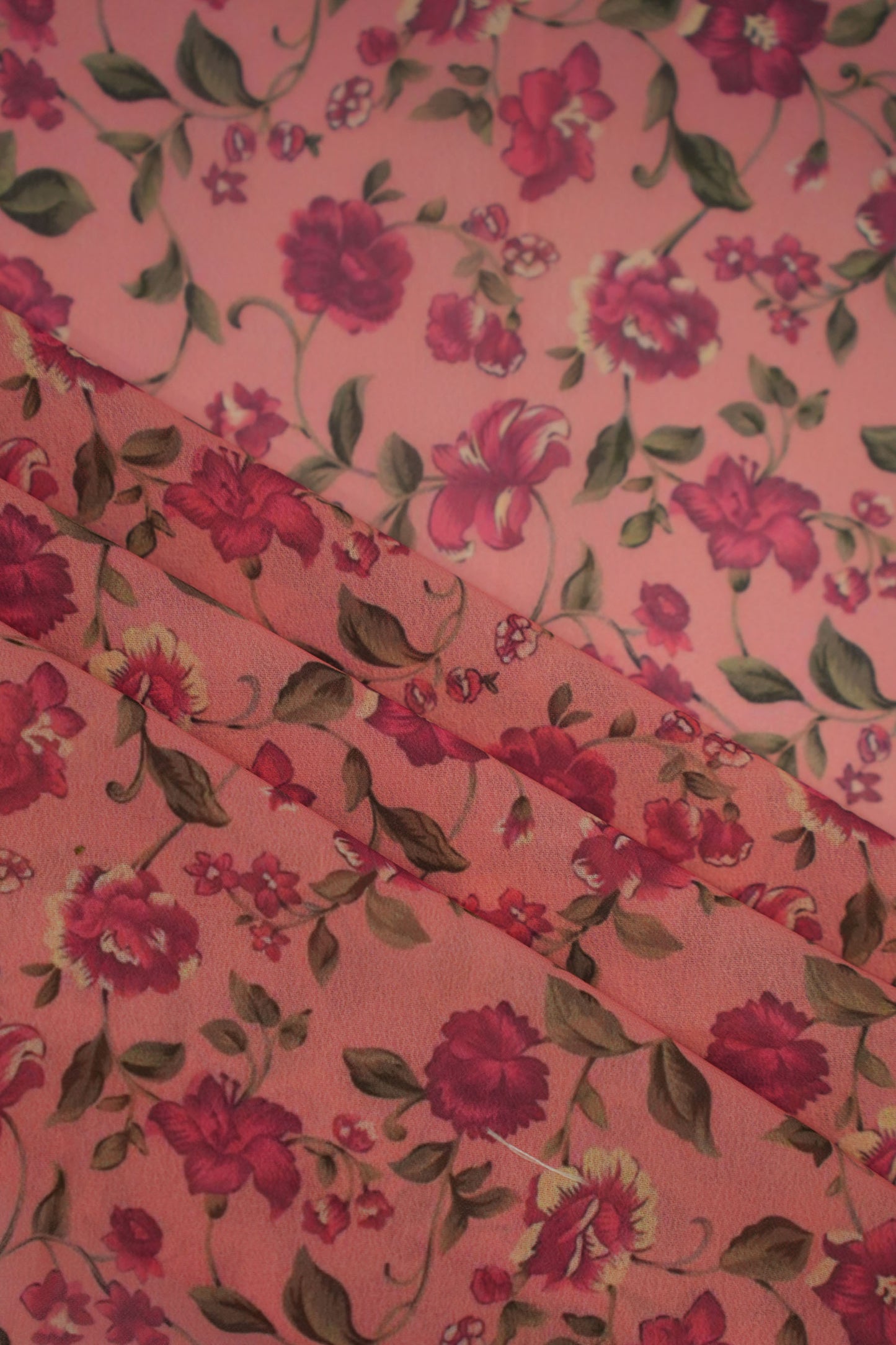 Crimson Petal Blush Georgette