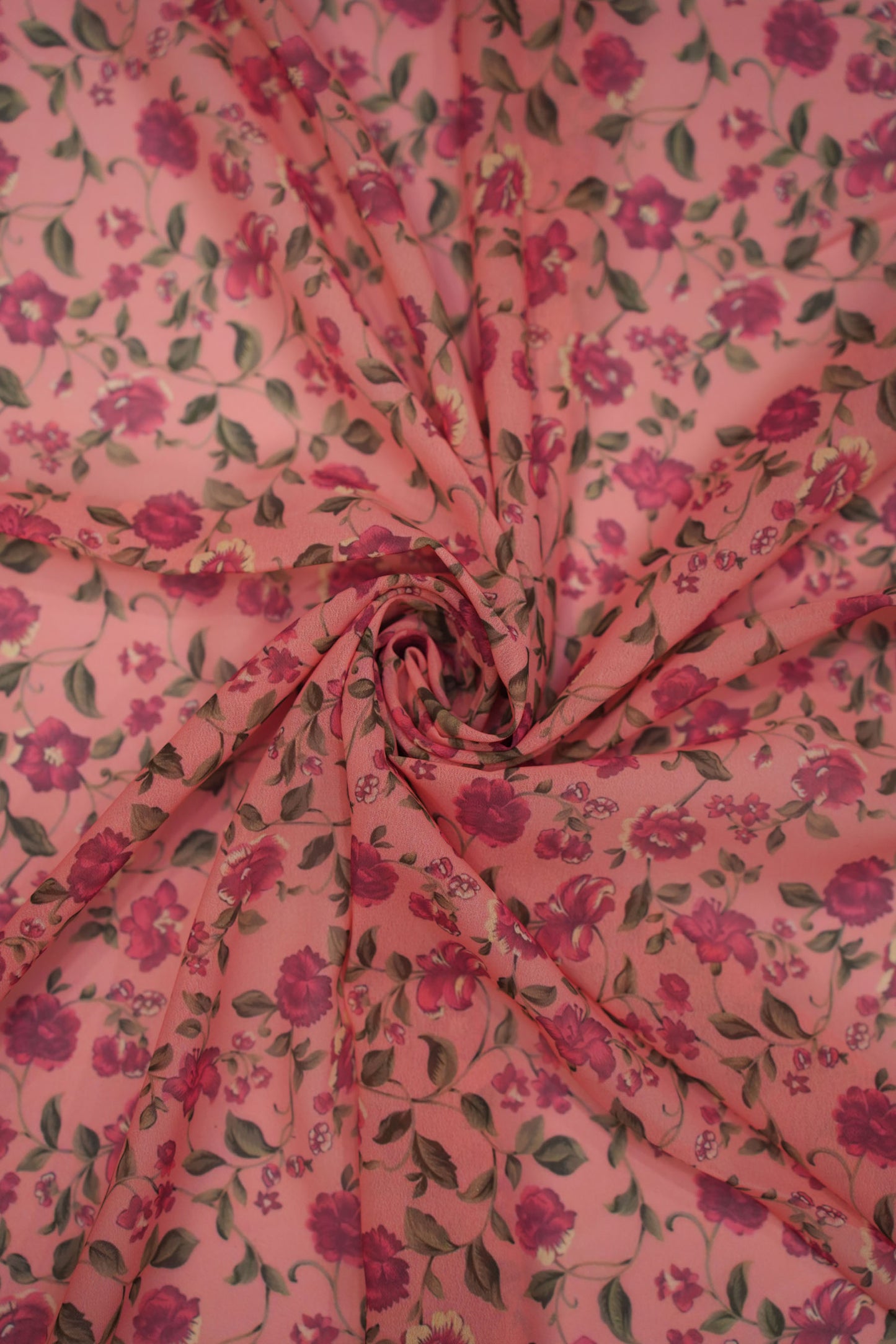 Crimson Petal Blush Georgette