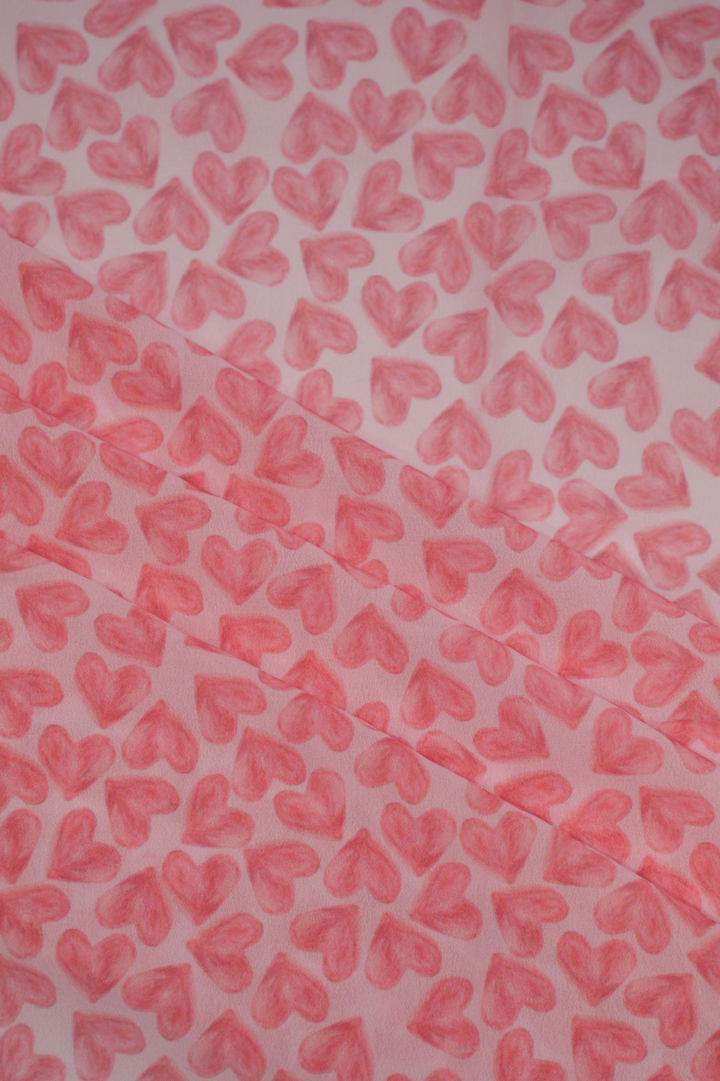 Blush Heartbeat Georgette Fabric