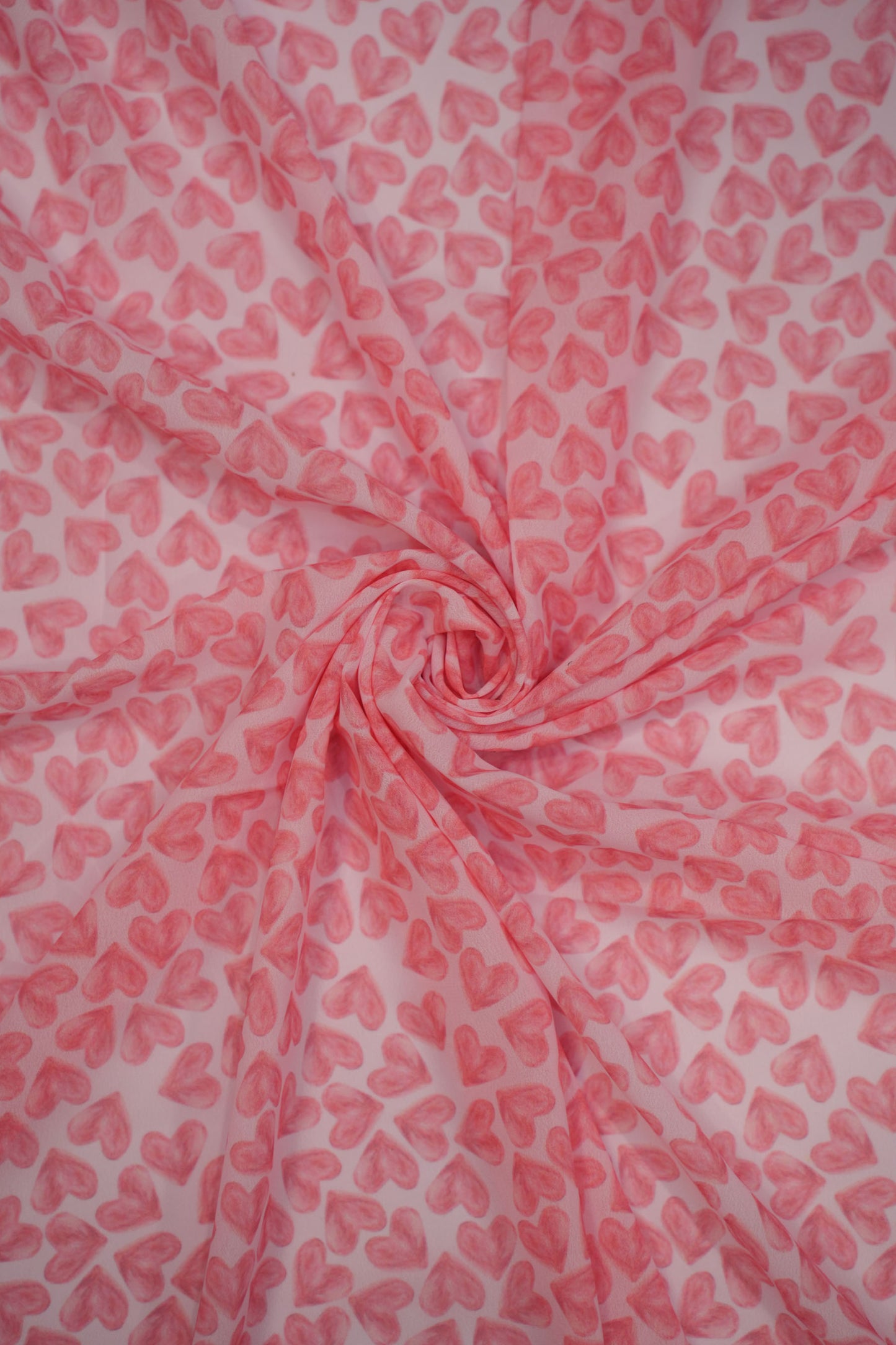 Blush Heartbeat Georgette Fabric