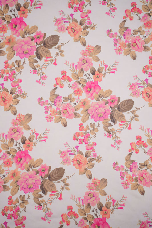 Spring Bloom Georgette Geometric Printed Fabric