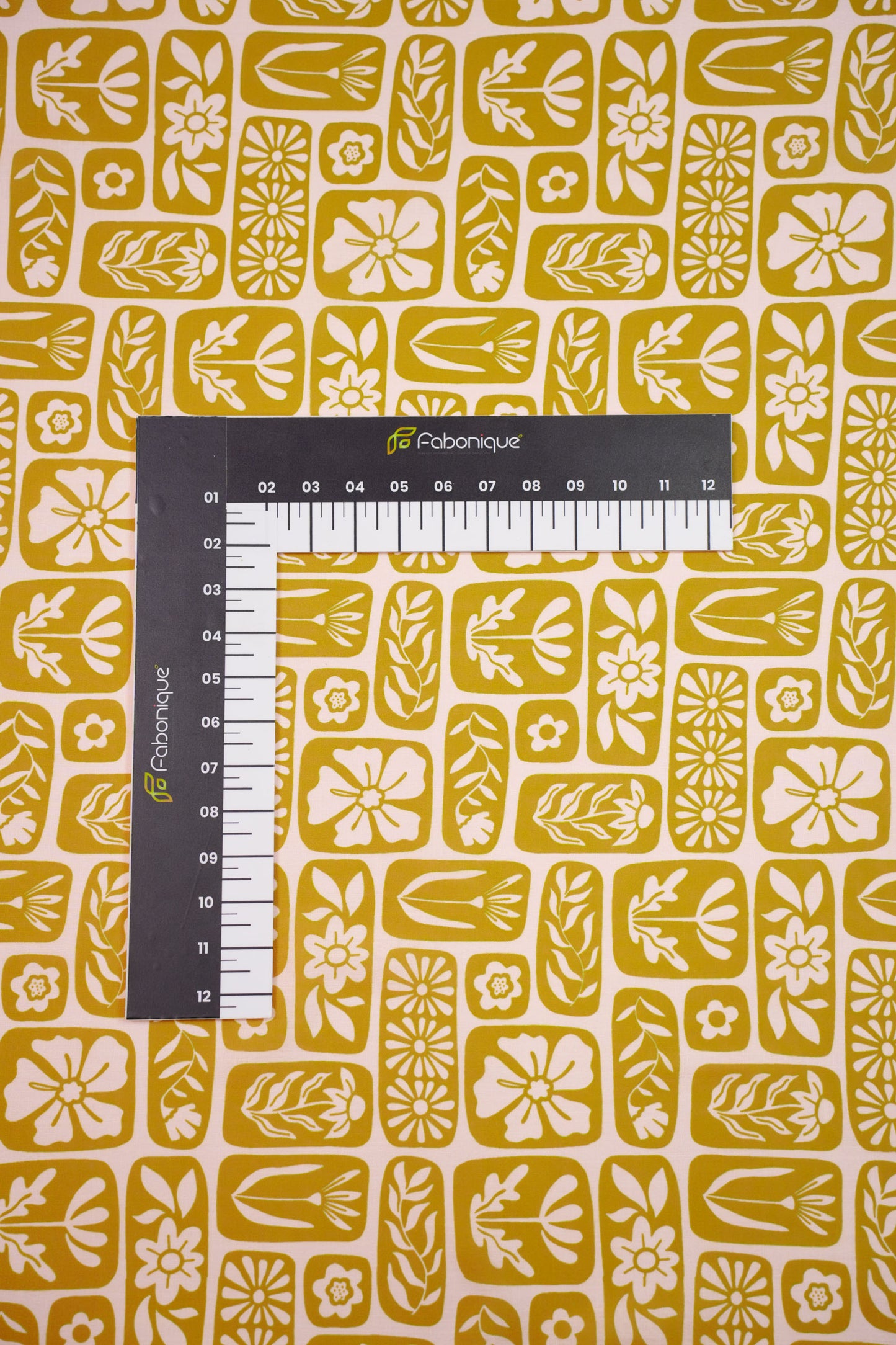 Rustic Harmony Linen Floral Printed Fabric