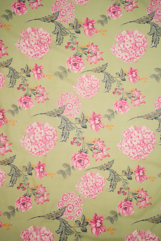Roselyn Mist Georgette Floral Printed Fabric