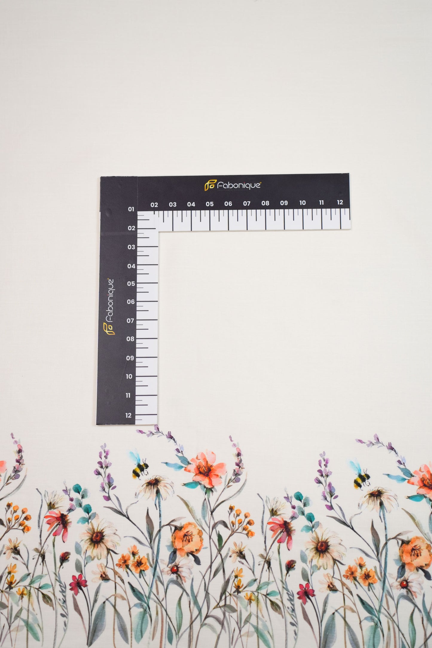 Garden Whisper Linen Floral Printed Fabric
