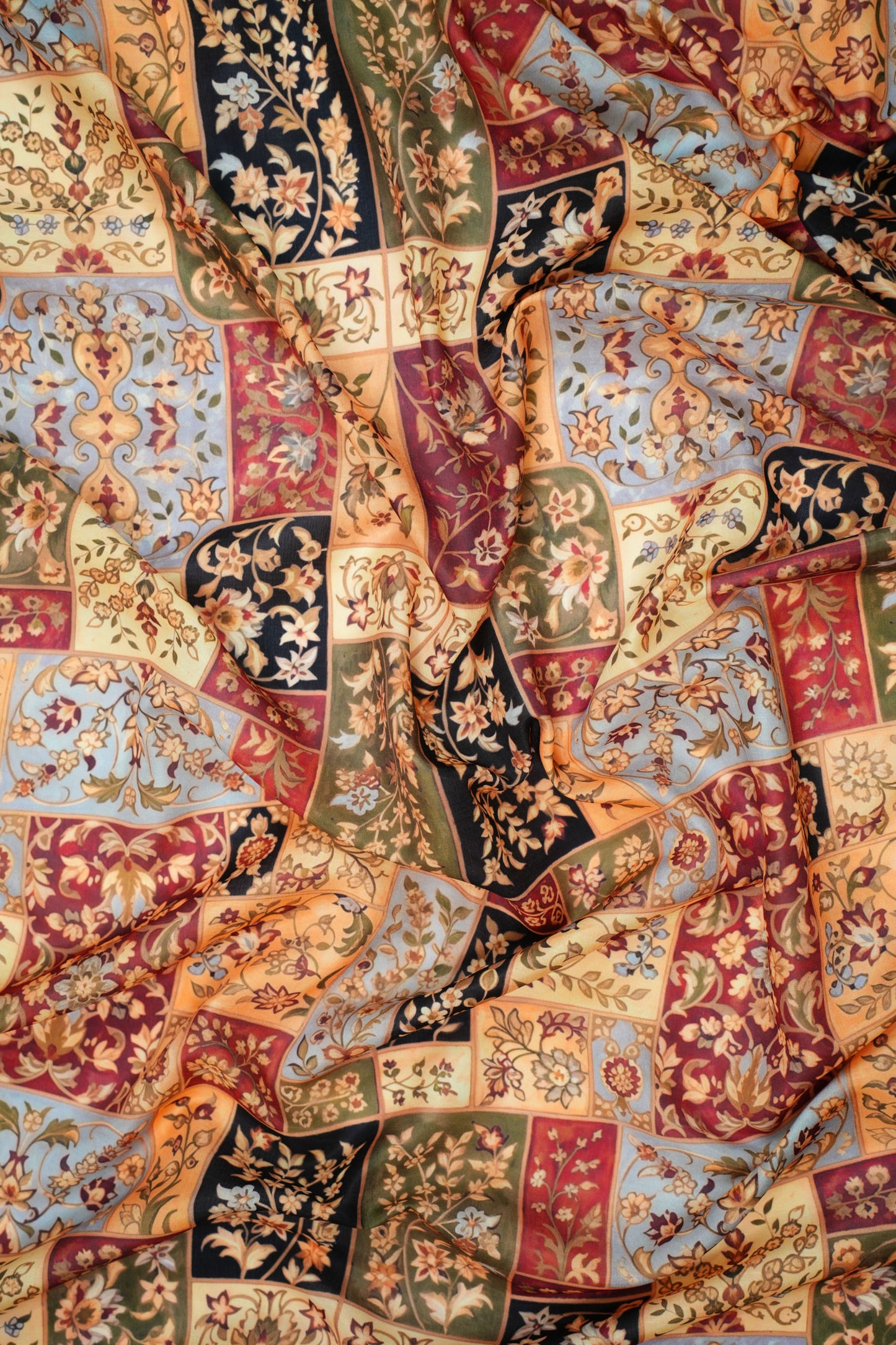 Heritage Mosaic Muslin Printed Fabric