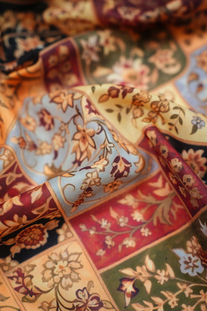 Heritage Mosaic Muslin Printed Fabric