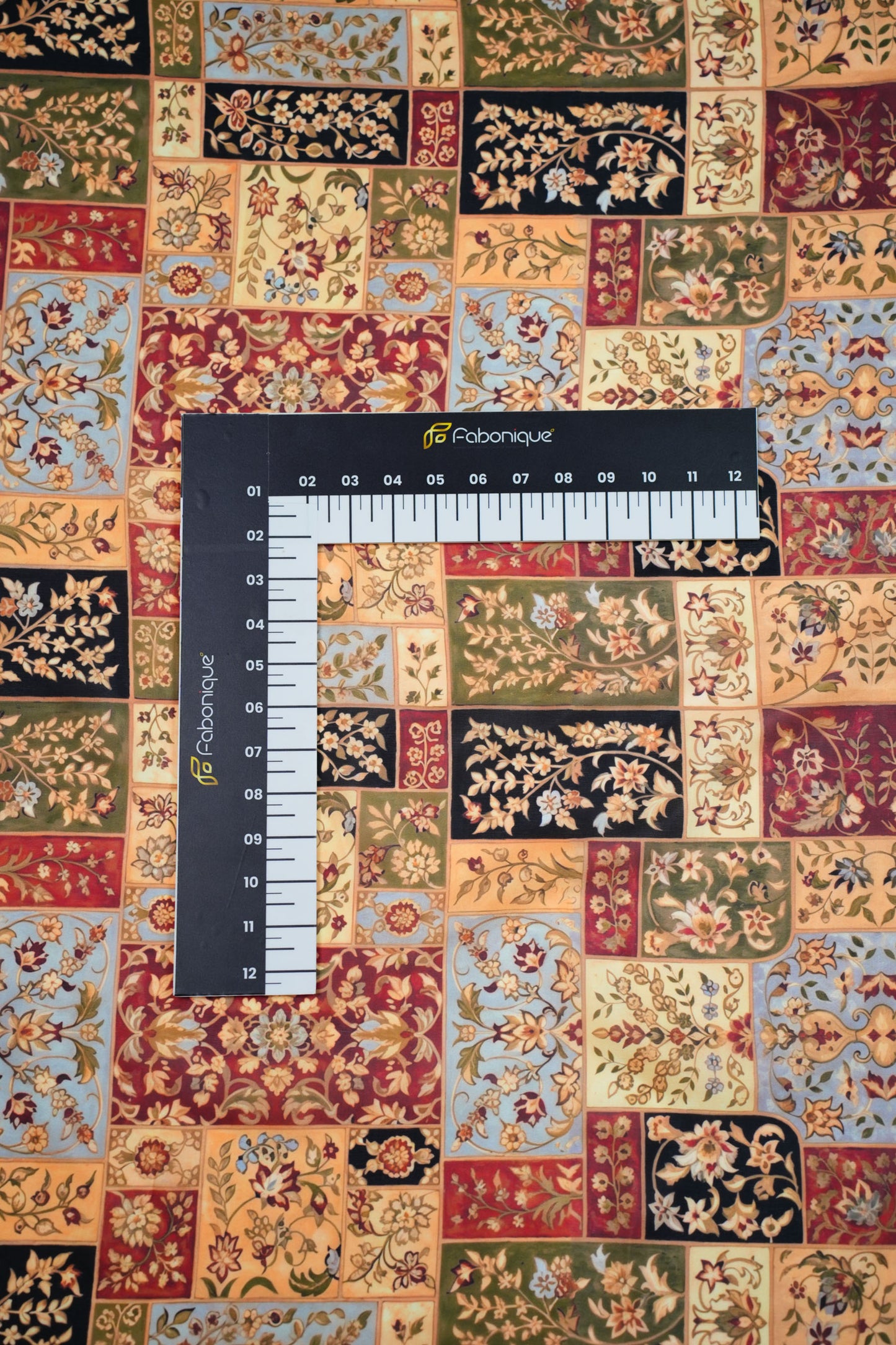 Heritage Mosaic Muslin Printed Fabric