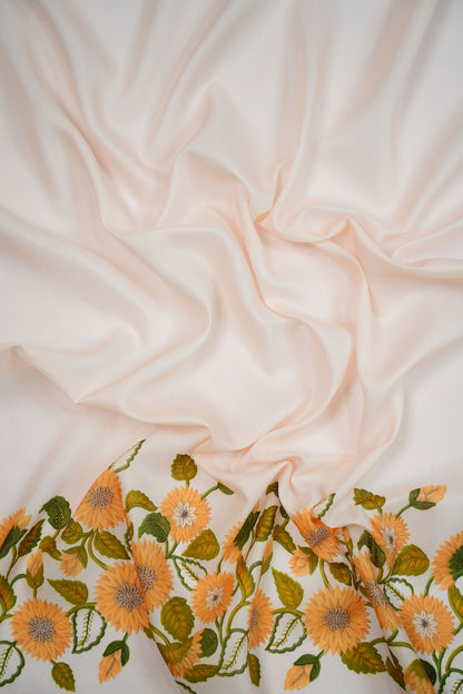 Golden Aura Muslin Printed Fabric