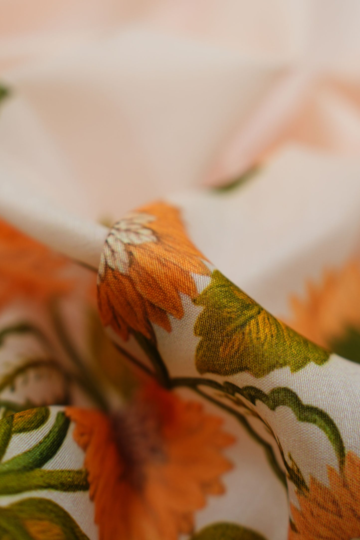 Golden Aura Muslin Printed Fabric